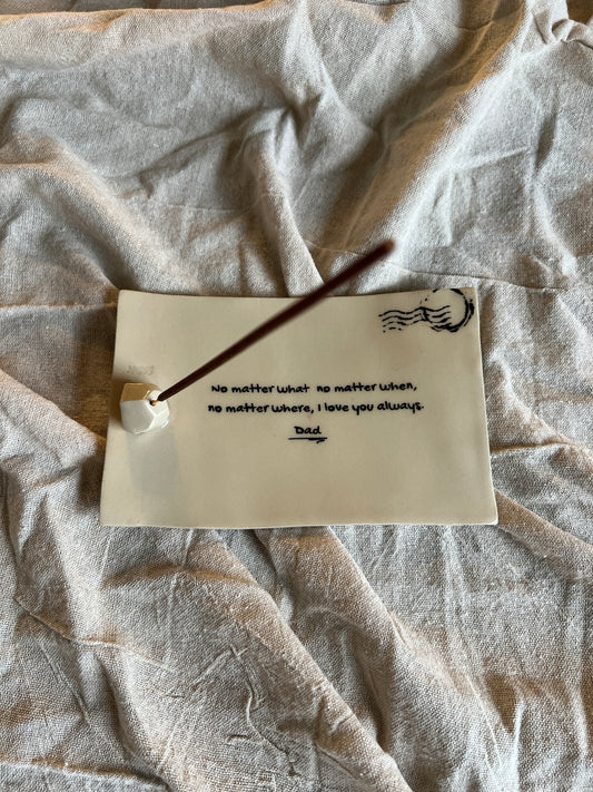 Pre-Order - Personalized Handwriting Incense Burner . Jewelry Plate