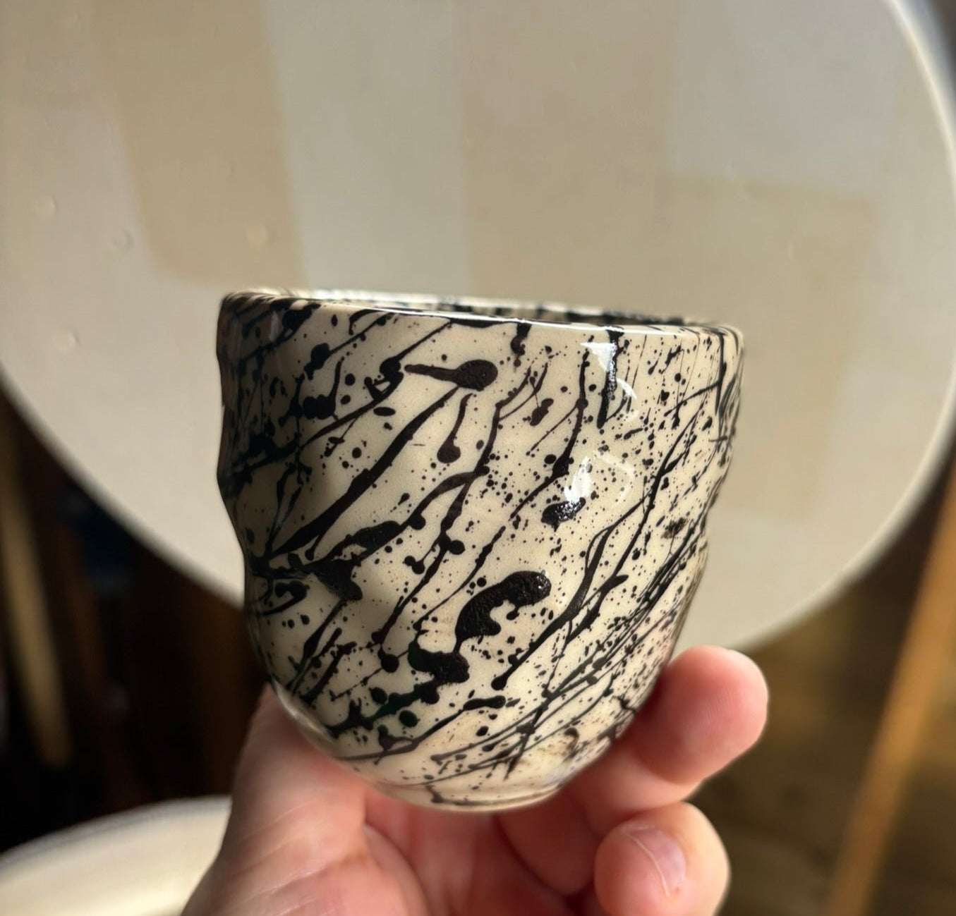 Noir Drip . Stone Mug