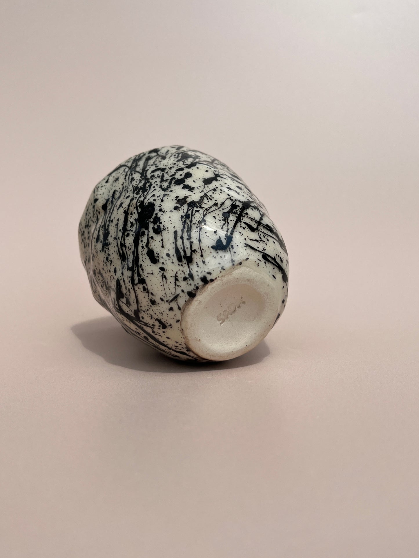 Noir Drip . Stone Mug