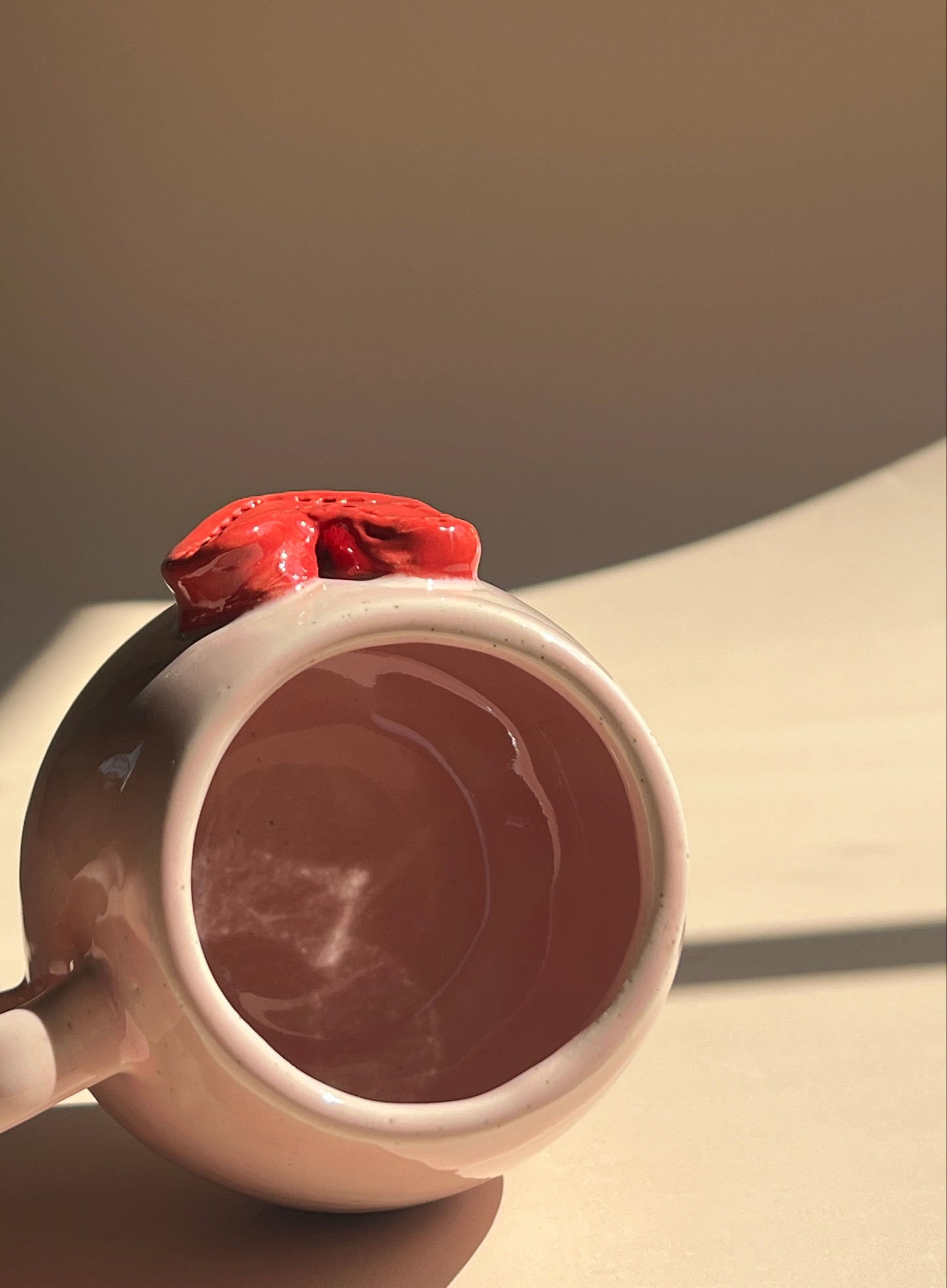 Stitched Heart . Pebble Mug