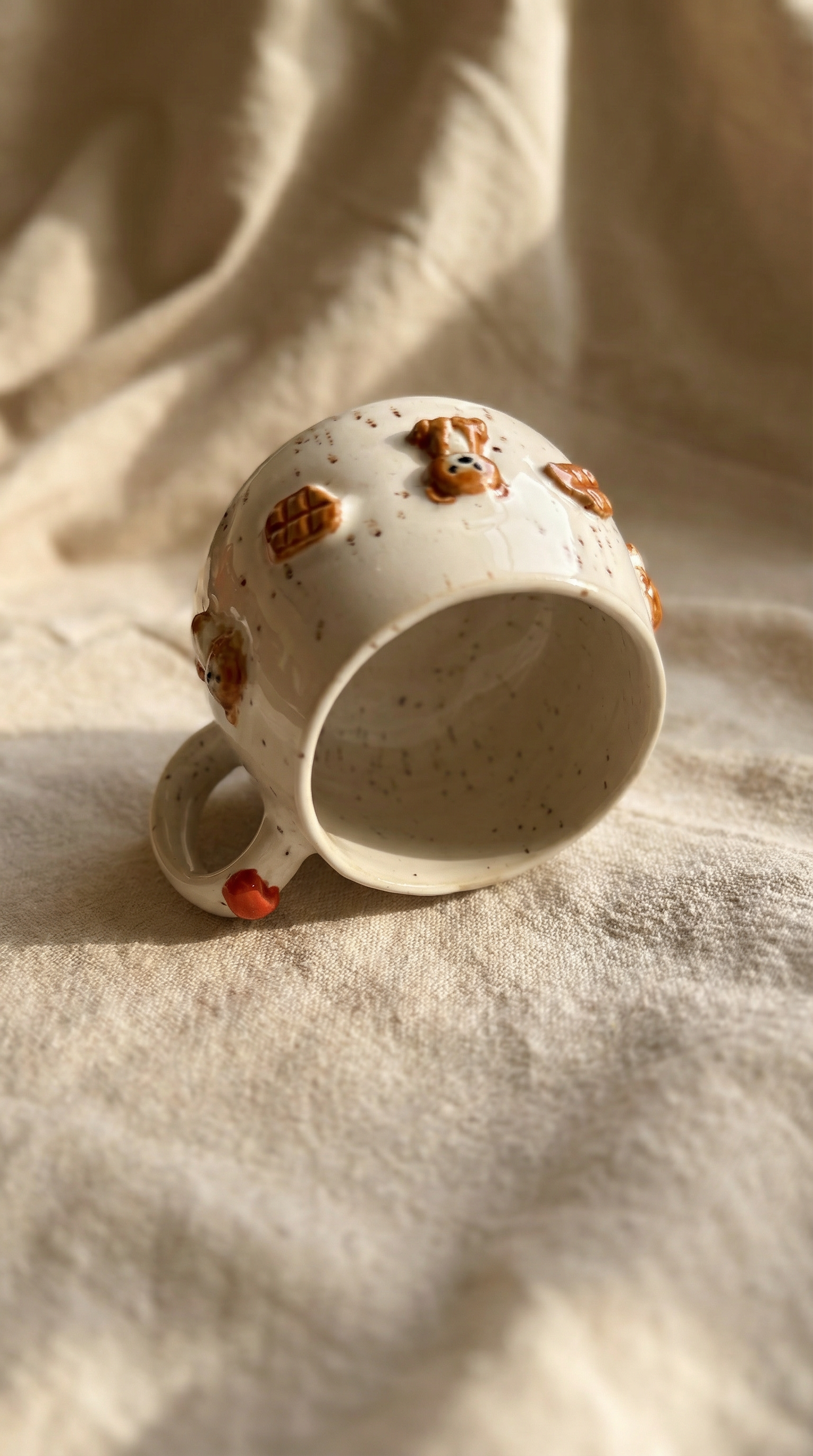 Love Bear Speckled. Pebble Mug