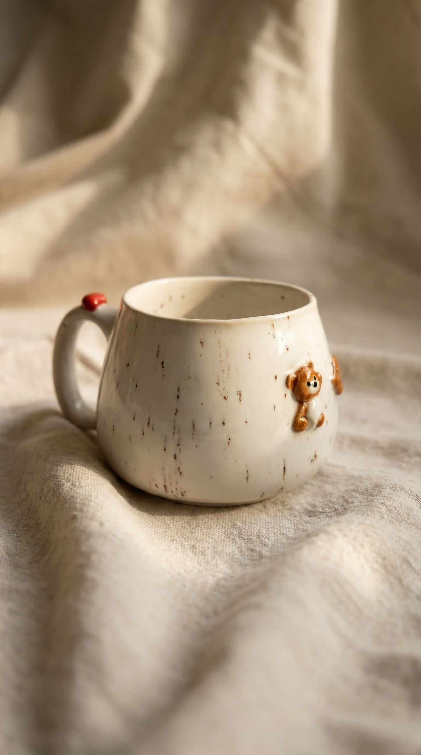 Love Bear Speckled. Pebble Mug