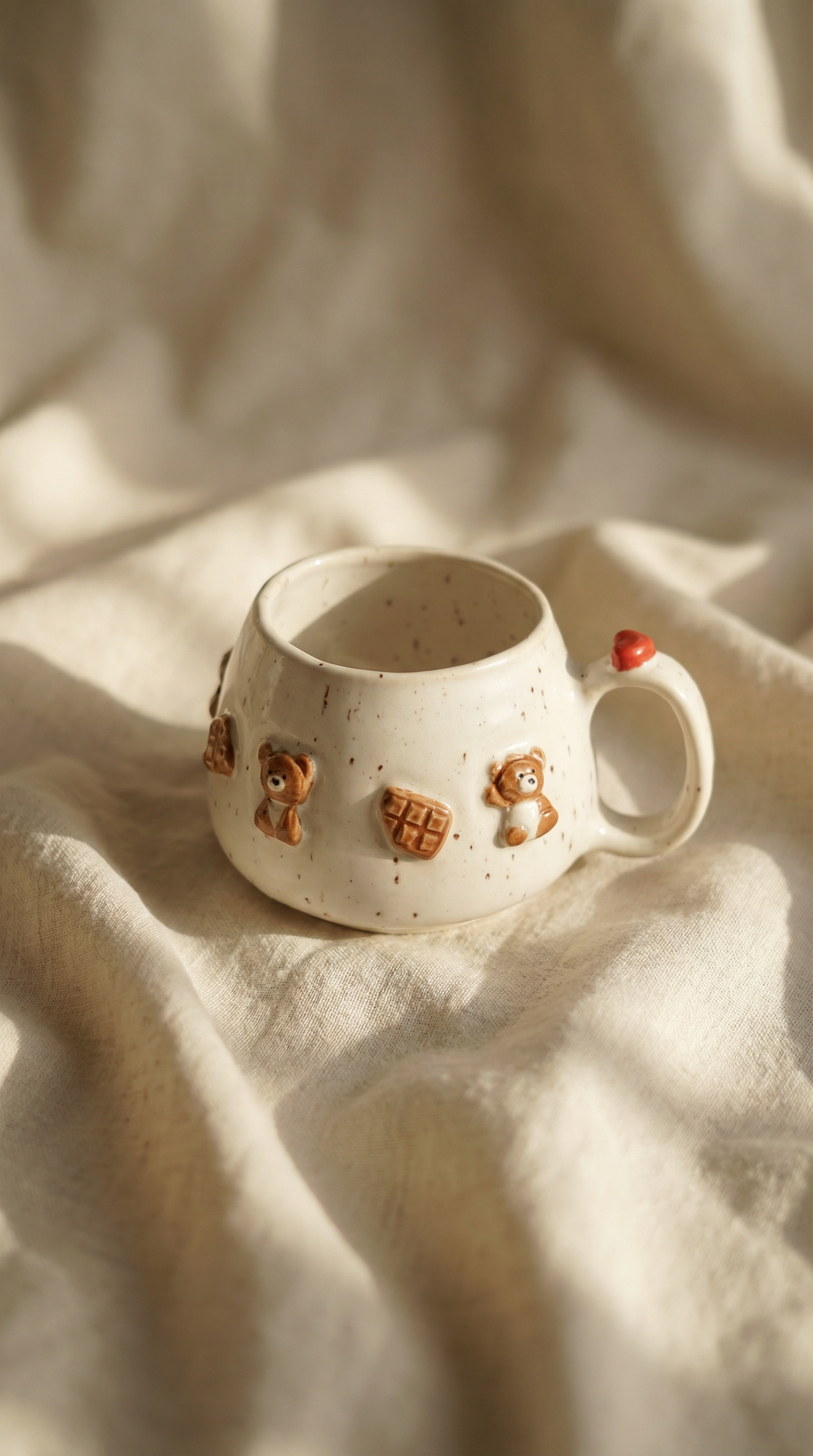 Love Bear Speckled. Pebble Mug
