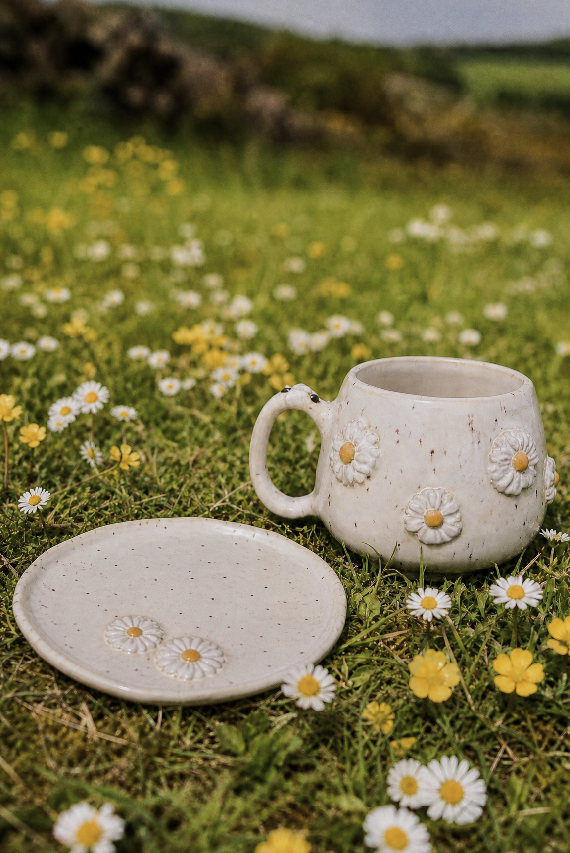 Daisy Speckled . Plate