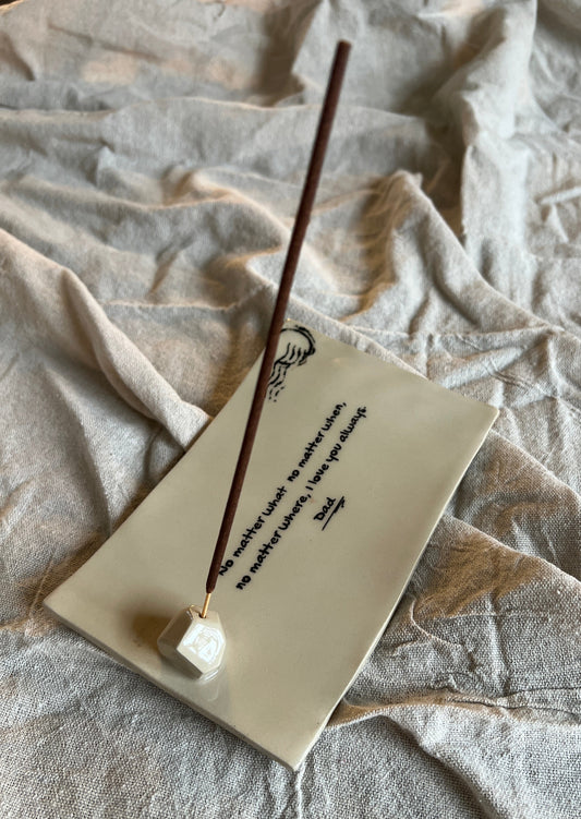 Pre-Order - Personalized Handwriting Incense Burner . Jewelry Plate