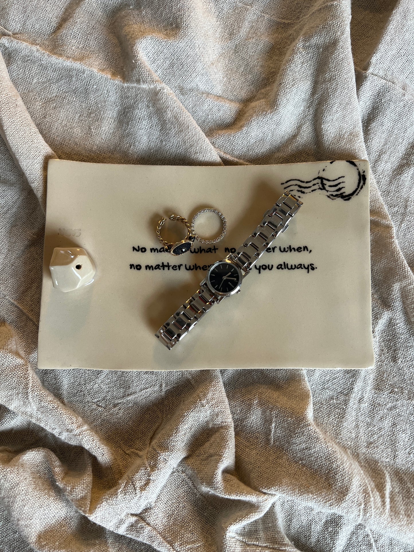 Pre-Order - Personalized Handwriting Incense Burner . Jewelry Plate