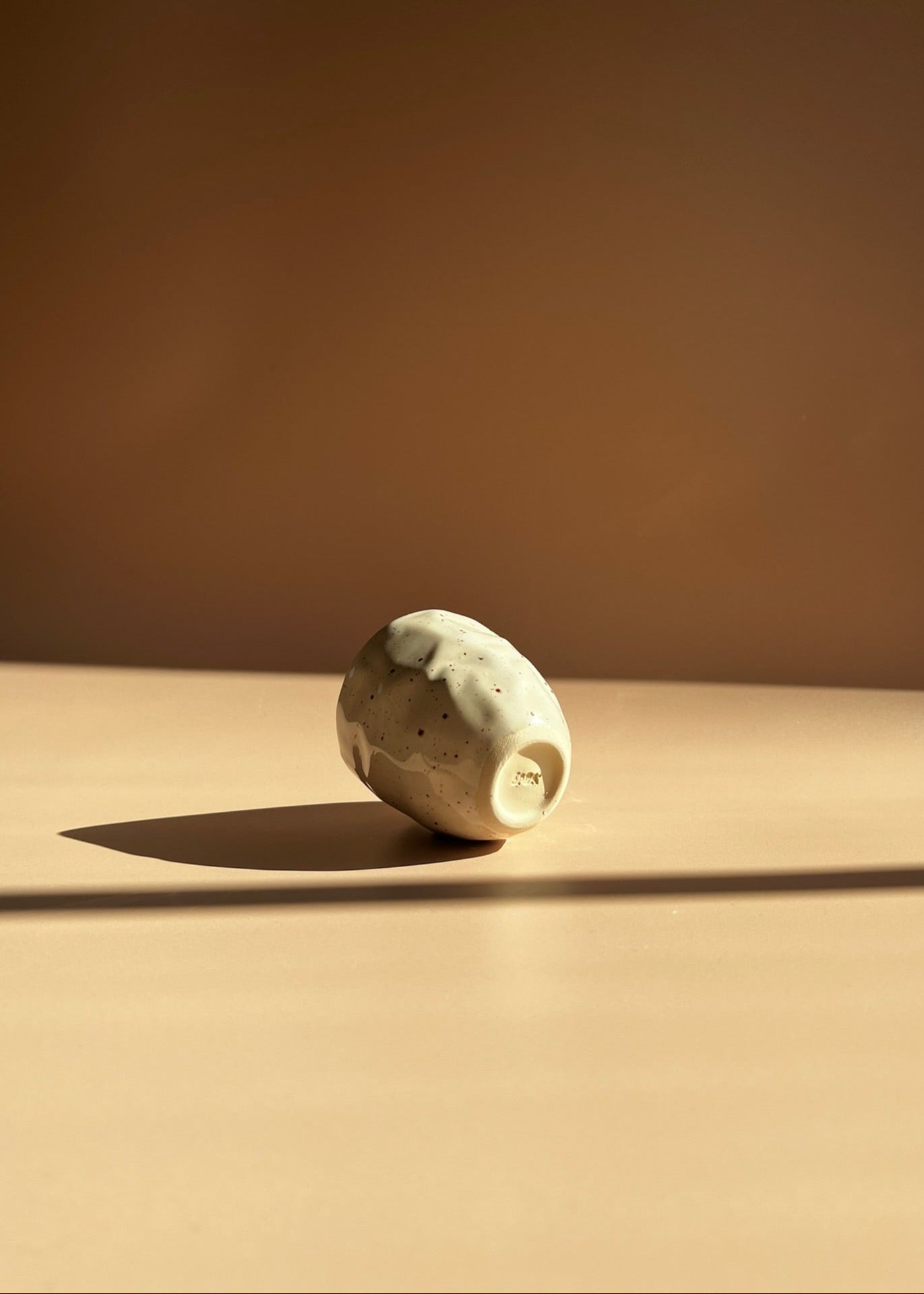 Sandstone Brown Speckled . Stone Mug