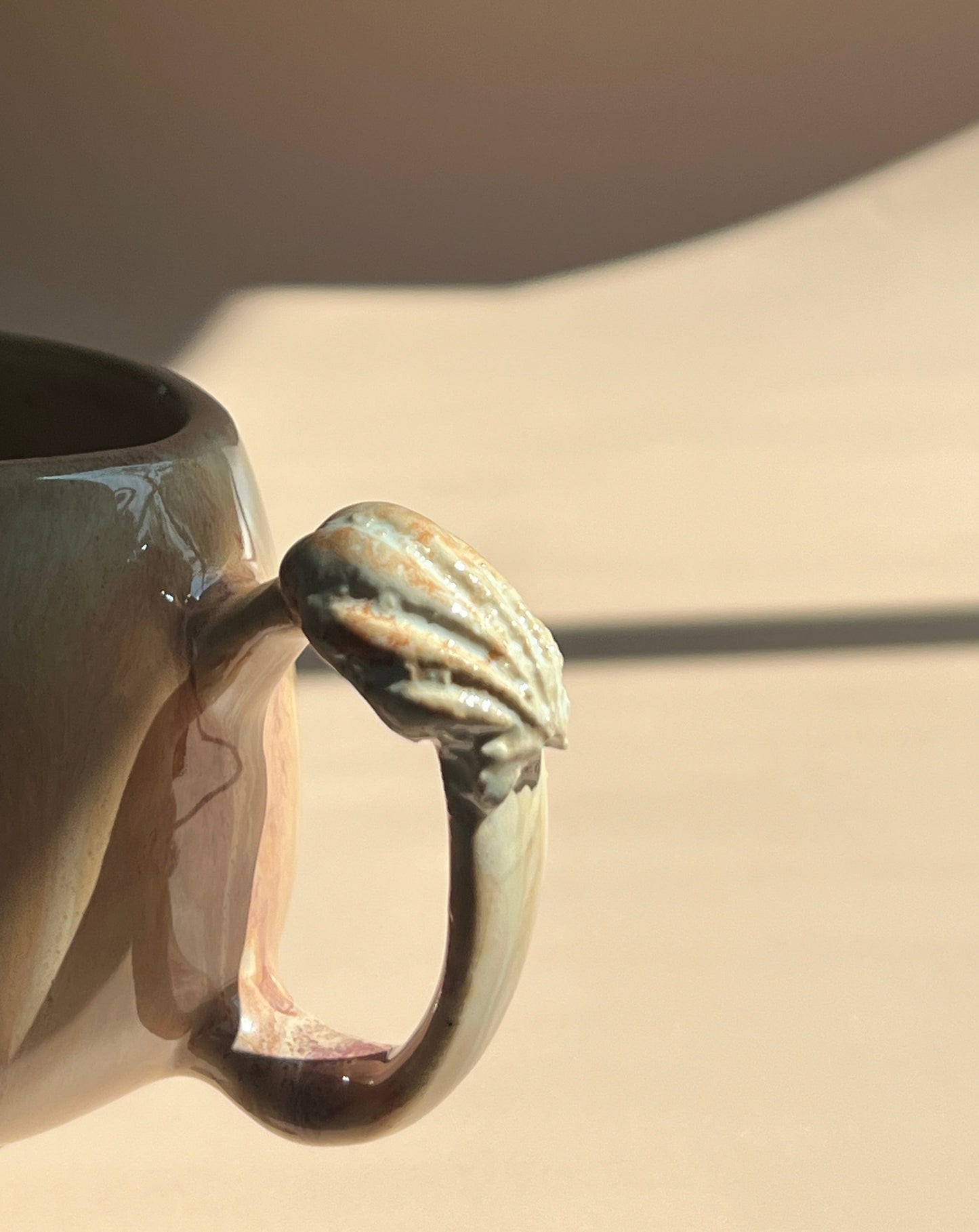 Golden Shore . Pebble Mug